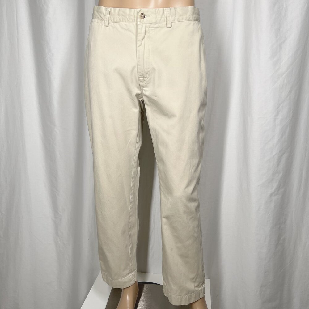 Vintage Polo Ralph Lauren Men's 38WX32L Light Beige Casual Cotton Chino Pants